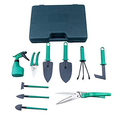 Ecent 10 pezzi di attrezzi da giardinaggio + scatola portaoggetti portatile per la coltivazione, l'innesto, il trapianto ecc.