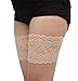 Produktbild UMIPUBO Elastische Oberschenkelbänder Socken Damen Sexy Lace Schenkel-Band Anti-Chafing Bands Anti-Rutsch Oberschenkel (C:52-60cm, Beige)
