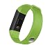 Produktbild JTWJ Herzfrequenz Armband Temperatur Überwachung Schritt Musik Kontrolle Trinkwasser Erinnerung Körpertemperatur Armband (Farbe : Green)