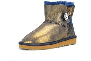 UGG GRAND DOWNUNDER Grand Downunder - Botas de tobillo para mujer, 15 cm + piel de oveja de napa colorida con botón