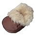 Produktbild Lammfell - Fußwärmer aus echten Merino Lammfell Farbe Braun/Champagner