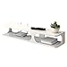 Produktbild Shelf QIN HTZ Moderne Wand-montiert 2-Schicht Floating Regal TV-Konsole Für DVD-Player/Kabel-Box/Router / Fernbedienung/Spielkonsole A+ (Farbe : Weiß)