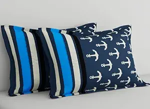 Urban Magic Striped Pillows Cover (Pack of 2, 44 cm*66 cm, Multicolor)