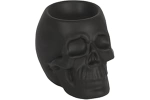 ANNAFI HOME EXPERT ANNAFI Oil Burner, White Skull Burner, Essential Oil and Wax Melts Tea Light Holder Scented Diffuser Suitable for Spooky Décor Witchcraft, Gifts for Home Décor, wax melt burner