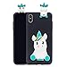 Produktbild Everainy Kompatibel für iPhone XS MAX Silikon Hülle Neu 3D Einhorn Muster Ultradünn Hüllen Handyhülle Gummi iPhone XS MAX Schutzhülle Stoßfest TPU Gel Stoßstange Cover (Schwarz)