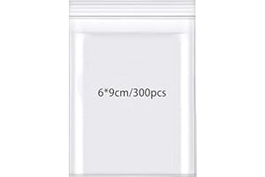 ‎RSHUHX Rshuhx Druckverschlussbeutel Klein Beutel 160μm (Beidseitig) 300 Stück 60mmX90mm Wiederverschliessbar Wasserdichter Plastikbeutel VerschließbarTütchen Polybeutel mit Druckverschluß