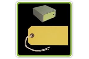 STATIONERY GEEKS 250 Yellow Strung Tags 120 x 60 mm String Tie Parcel Label Ticket 120mm x 60mm