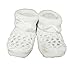 Cute White Knitted Crochet Booties With Bow Detailing - One Size