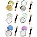 Fulltime(TM) 6 Pcs 1g Nail Art Mirror Glitter Shinning Nail Chrome Pigment Powder Nail Art Tools with Sponge Stick