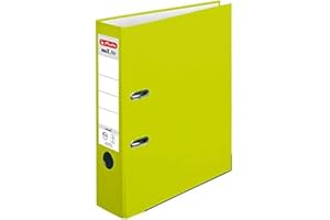 ‎HERLITZ herlitz Ordner A4 maX.file protect, A4, 8 cm Rückenbreite, Hellgrün Limettengrün, Einsteckrückenschild, Kantenschutz, 1 Stück