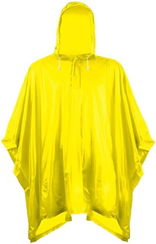Plastic poncho Colour:Yellow Size: