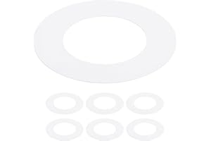 Awclub Goof Trim Ring, 6 Pack 108mm x 170mm (ID x OD) for Recessed Can Downlights for Ceiling Light Fixtures, Matte White, Steel Construction