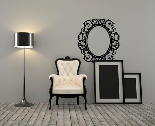 Adesivi Creativi Wall Sticker Cornice con Riccioli Adhésif autocollant pour les murs, décoration murale Dimensions 77 X 80 cm
