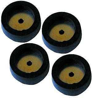 Preisvergleich Produktbild Lautsprecher-Füße, Vollgummi 40mm dm x 15mm hoch, 4er-Set
