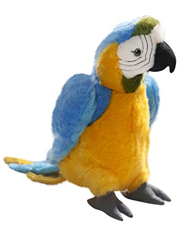 Preisvergleich Produktbild Carl Dick Papagei blau-gelb aus Plüsch ca. 27cm 3338