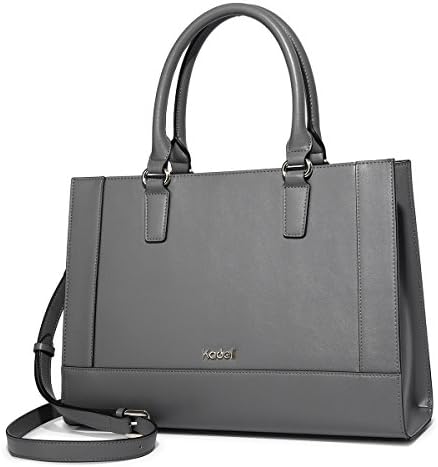 Kadell Women Handbags Fashion Large Tote Bag PU Leather Messenger Shoulder Bags Top-Handle Satchel Bags Dark Grey-1