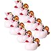 Produktbild TE-Trend 8er Set Quietscheente Badeente Einhorn Ente Baby Kinder Badewanne Baden 7 cm weiß Regenbogen