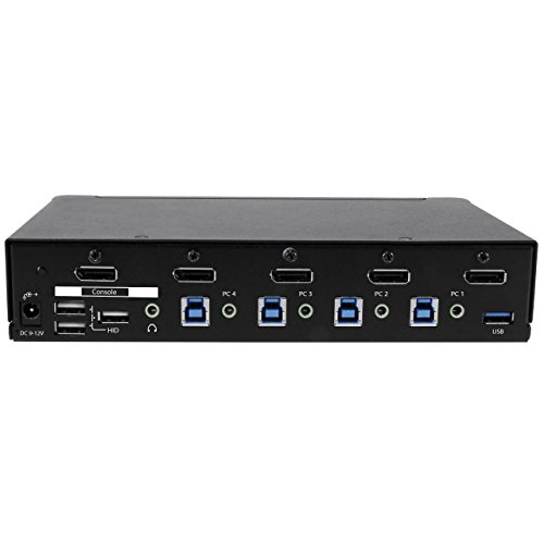 StarTech SV431DPU3A2 4 Port DisplayPort KVM Switch mit USB 3.0 Hub schwarz - 2