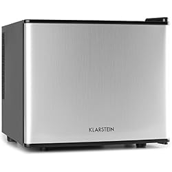 Klarstein Geheimversteck - Minibar, Mini-réfrigérateur, Réfrigérateur à boissons, A+, 17 Litres, env. 38,5 x 33,5 x 41,5 cm (LxHxP), Faible bruit de fonctionnement, 38 dB, Étagère, Argent
