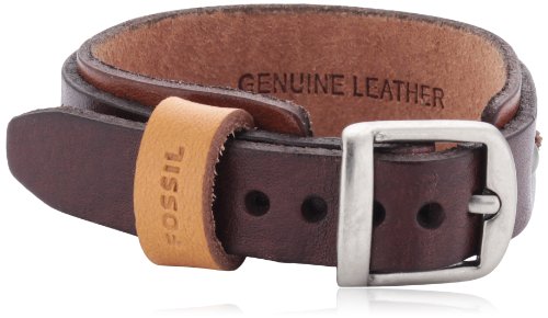 Fossil Herren Armband Edelstahl Leder 22.5 cm JA6323797