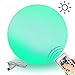 Produktbild GoZheec Solar Kugellampe led Kugelleuchte IP65 wasserdicht Aussenlampe Ø 30cm Gartenkugel usb Tischlampe dimmbar Nachttischlampe Nachtlicht für Schwimmbad Outdoor Garten(inkl. Fernbedienung)