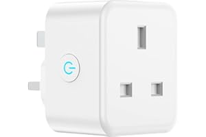 EIGHTREE 13A WiFi Smart Plug with Energy Monitoring, Smart Home Socket Works with Alexa & Google Assistant, Wireless Remote Control Timer Plug, 2.4 GHz Wi-Fi Only
