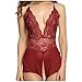 Produktbild Pyjamas Für Damen Sexy UFODB Frau Satin Nachthemd Negligee Babydoll Spitze Dessous Lingerie Nachtwäsche V-Ausschnitt Onesies Spaghetti Träger Kleid Mit G-String Sleepwear Sets