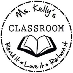 Personalised Teacher/Classroom/ Library Stamp - Self inking - 34 x 34 mm