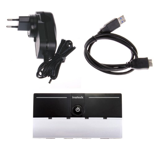 Inateck 5-Port USB3.0 Hub (4-Port, 1-Ladeport für Samsung Tabletrechnern, Apple iPad und Smartphone mit Netzadapter) und USB 3.0 Kabel schwarz (Zubehör) - 6