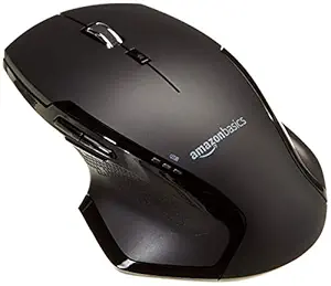 (Renewed) AmazonBasics Full-Size Ergonomic Wireless Mouse with Fast Scrolling