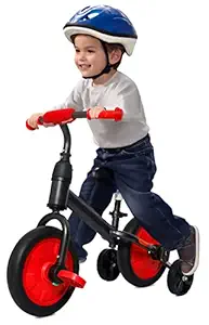 Miniature Mart Balance Bike for 18 Months to 5 Years Old Boys & Girls 4-in-1 Toddler with Training Wheels Pedals Tricycle Baby to Bicycle Adjustable Seat | Cycle for Kids