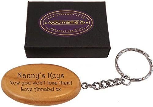 Personalised Wooden Keyring ideal gift for End of Term, Birthdays, Anniversaries and a good Thank you gift.