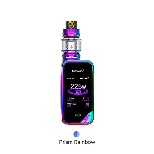 Authentique Smok X-priv 225w avec TFV12 Prince Atomiseur Kit SMOK X PRIV Cigarette électronique-Pas de nicotine et de tabac (Prisme arc en ciel)