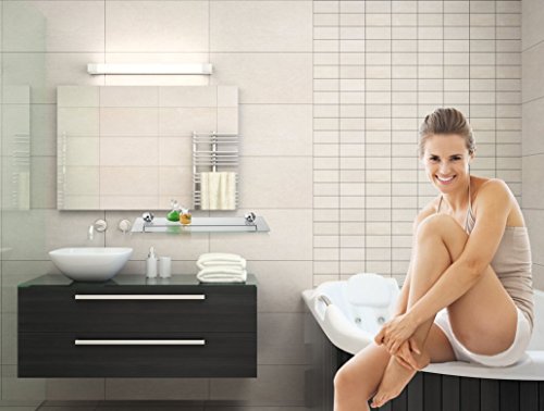 Badablage mit Glasboden und verchromter Reling 50 x 14 cm - 2