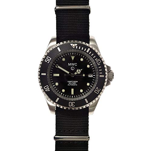 MWC 24 Jewel 300m Stainless Steel Automatic Submariner NATO Military Uomo Orologio