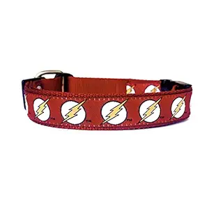 TDIT X ?DC The Flash Dog Collar (Size Medium/Large - 17 inch to 22 inch)