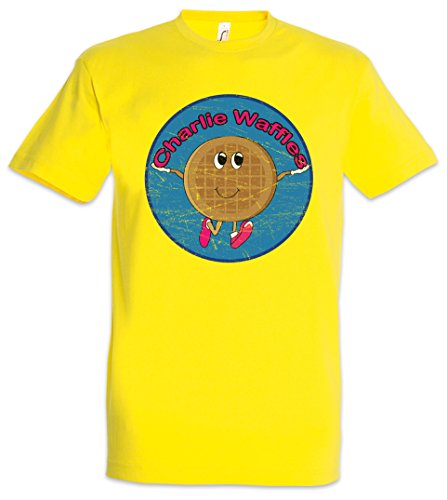 Urban Backwoods Charlie Waffels Herren T-Shirt Gelb Größe L