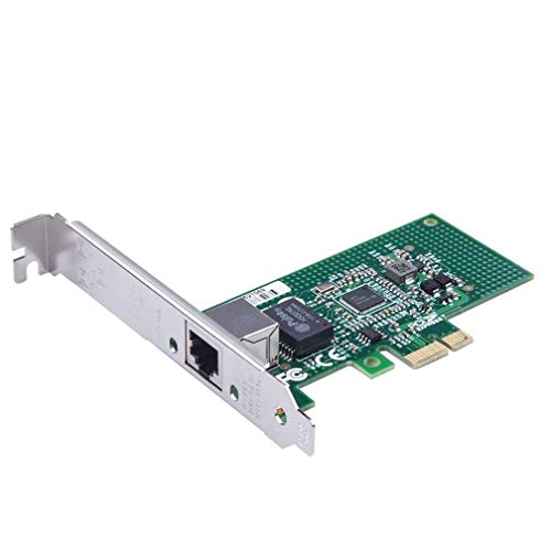 10Gtek para Intel I210-T1, Intel I210 Controladora 1Gigabit Tarjeta De Red Ethernet (Nic/CNA), PCI Express 2.1 X1, Single Copper RJ45 Port