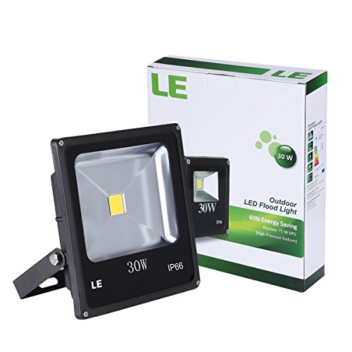 LE 30W Ultraheller LED Fluter, Ersatz für 75W Hochdrucknatriumlampe, wasserdicht, 1950lm, warmweiß, LED Flutlicht, LED Außenleuchten, LED Flutlichtstrahler, LED Strahler, LED Scheinwerfer - 7