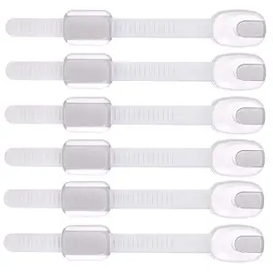 KitschKitsch Baby Safety Plastic Drawer Locks White Pack of 6 (Gen 3)