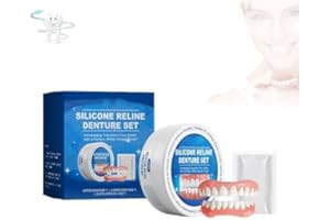 ADFUGE Bikenda Kit de Rebasage en Silicone pour Prothèses,Kit De Prothèses Dentaires Furzero En Silicone Bikenda,Kit De Regarnissage De Prothèses Dentaires En Silicone,Kit De Réparation De Dents (1 jeu)