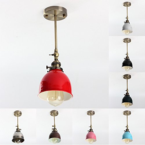 KING DO WAY Lampenschirme E27 Glühbirne Fassung Wandlampe Wandleuchte Deckenlampe Haengelampe Haengeleuchte Vintage Antik industrielle Schüssel Wandleuchter Loft Wand Lichtwand Lampe Silber - 7
