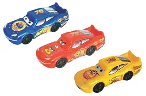 Perpetual Bliss 3 Pcs Car Shape Pencil Box with Stationery Kit for Kids Birthday Party Return Gifts - Pack of 3