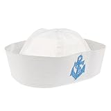 Nuevo y de alta calidad Sombrero De Capitán Casquillo De Marinero Marino Marina Triángulo Militar Unisex Niños Rombo