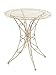 Produktbild Tisch Gartentisch Bistrotisch 79cm Eisen Garten Antik-Stil creme weiß