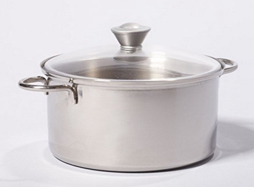 Preisvergleich Produktbild Edelst.-Henkeltopf m. Glasdeckel Ø12cm