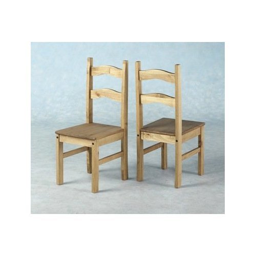 SET OF 4 X CORONA DISTRESSED PINE DINING CHAIRS FROM CENTURION PINE