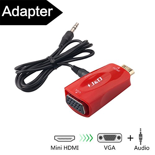 Mini HDMI auf VGA, J&D Goldbeschichteter Mini HDMI auf VGA Konverter