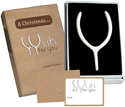 Jemsideas Christmas Snapable Wishbone Gift & Card Perfect Xmas Keepsake/Present For Friend Friendship Boyfriend Girlfriend Husband Wife Son Daughter Mum Dad Nan Nanna Neighbour (Christmas)