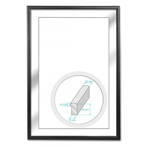 GMGold - Marco de fotos de madera, color negro , Black Pack of 1, 13 x 18 cm